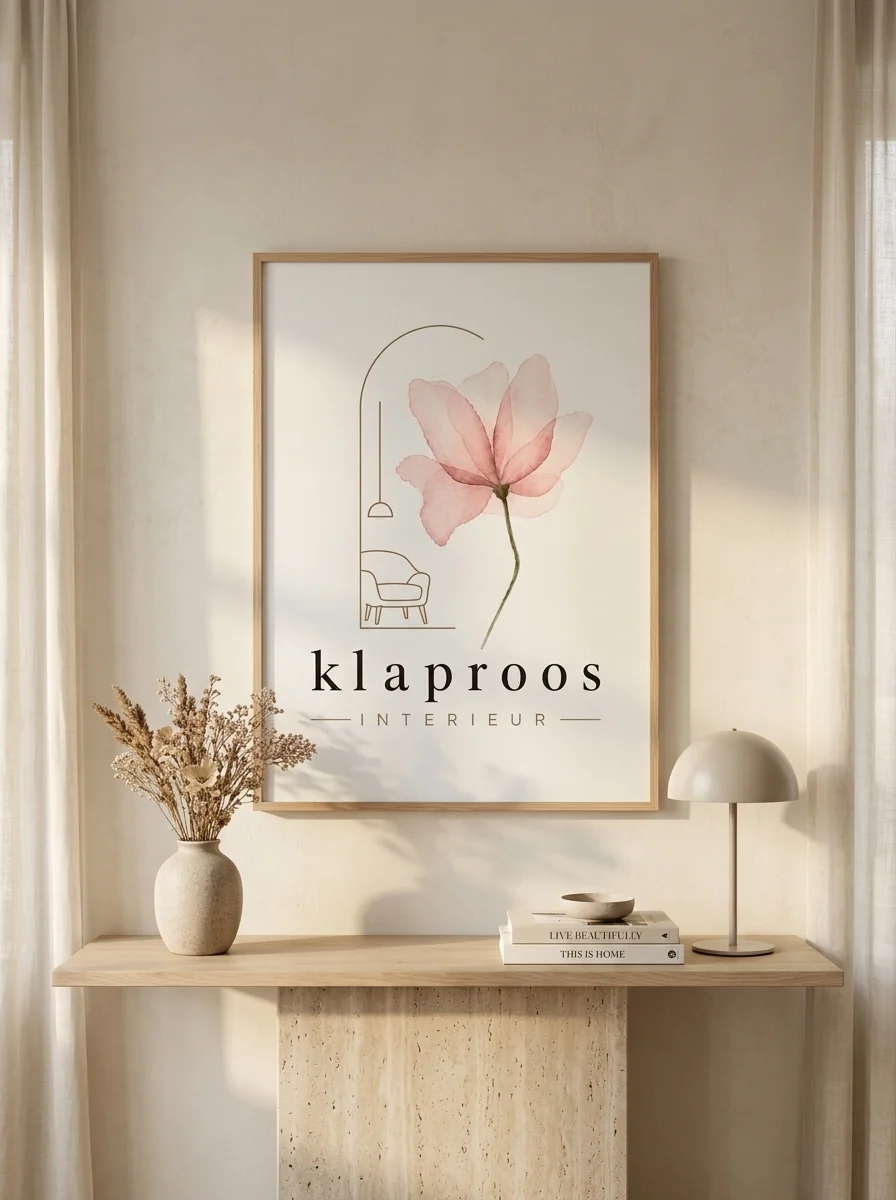 Marit Sørensen, founder and principal designer of Klaproos Interieur, in the studio's material library